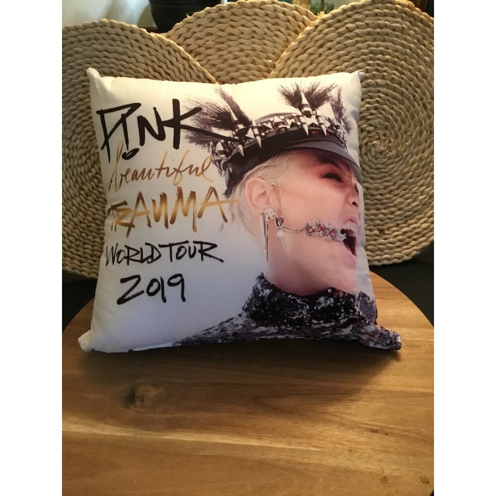 Pink Beautiful Trauma World Tour 2019 Decorative Throw Pillow
